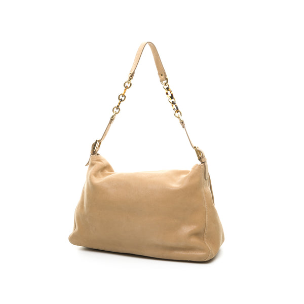 Mamma Baguette Shoulder bag in Calfskin, Gold Hardware