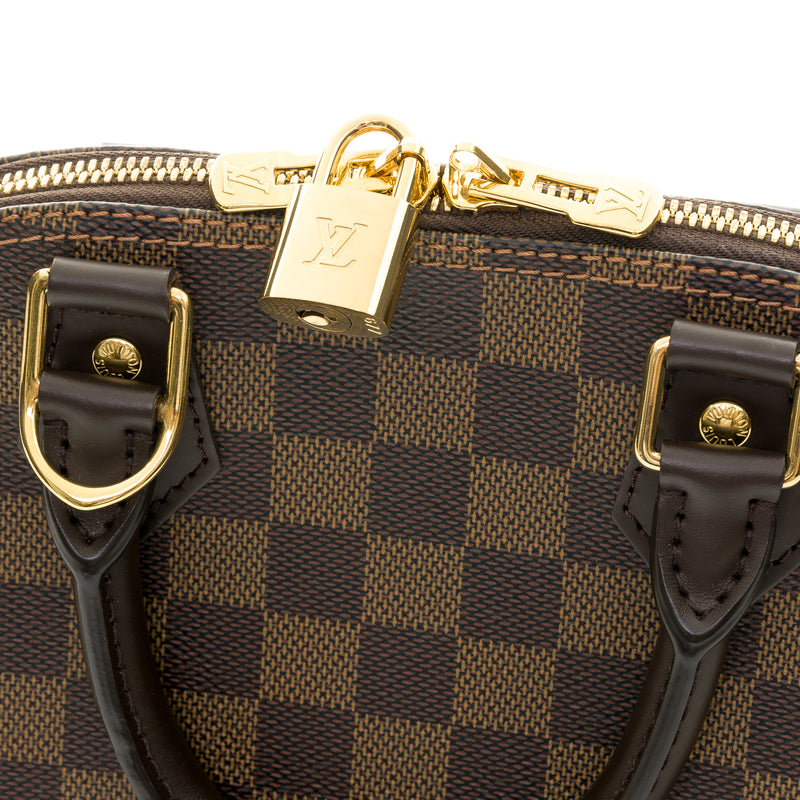 Alma Damier BB Top handle bag in Coated Canvas, Gold Hardware
