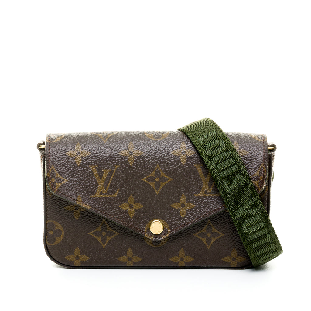 Felicie Strap and Go Wallet on Chain in Monogram coated canvas, Gold  Hardware