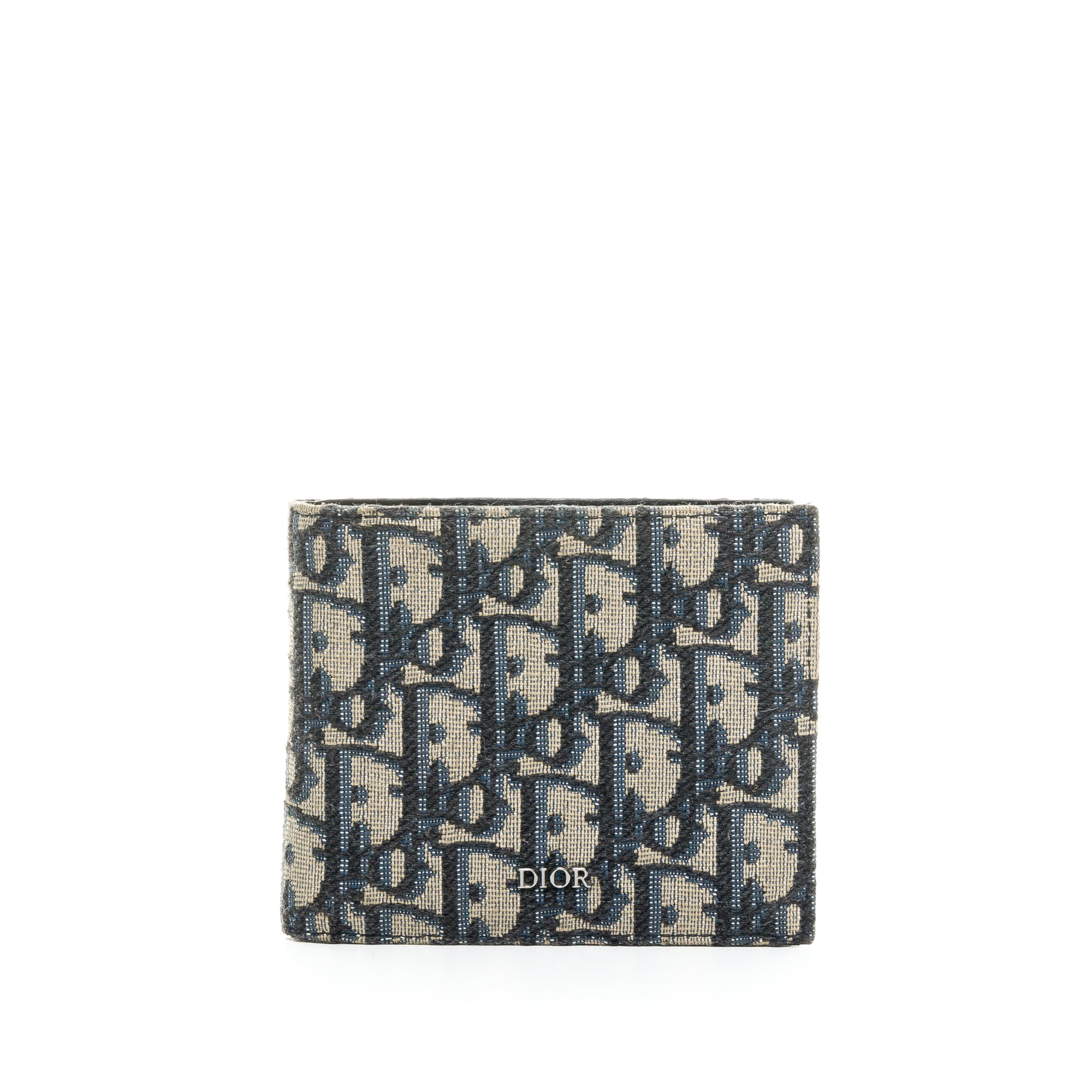 Bi-Fold Oblique Wallet in Jacquard, Silver Hardware