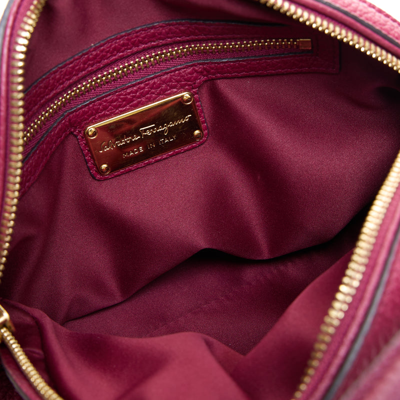 Fiamma Mini Top handle bag in Calfskin, Gold Hardware