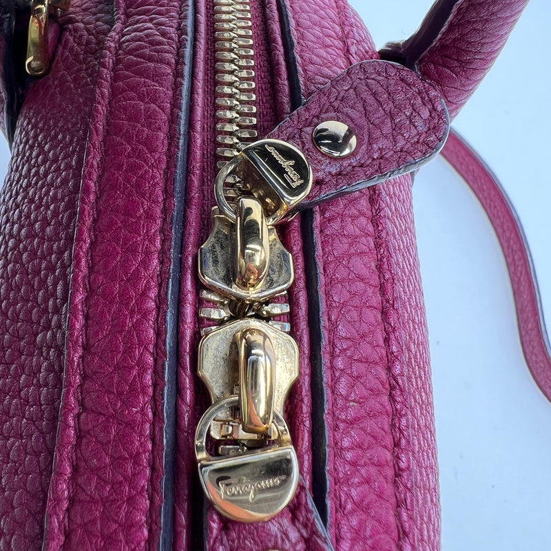 Fiamma Mini Top handle bag in Calfskin, Gold Hardware