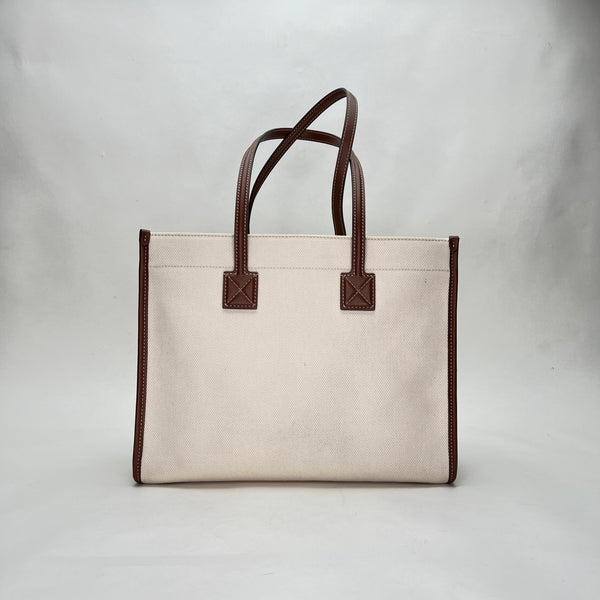 Freya Small Tote bag in Canvas, Gold Hardware
