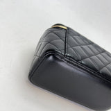 Quilted Black Vanity Bag in Lambskin, Light Gold hardware