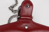 SUPER MINI DIONYSUS (476432.0416) BLACK TWEED RED LEATHER TRIM SILVER HARDWARE, WITH CHAIN, NO DUST COVER