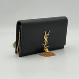 Kate Tassel Wallet on Chain Small Wallet on chain in Caviar leather, Gold Hardware