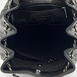 Quilted leather bucket bag Shoulder bag in Lambskin, Silver Hardware