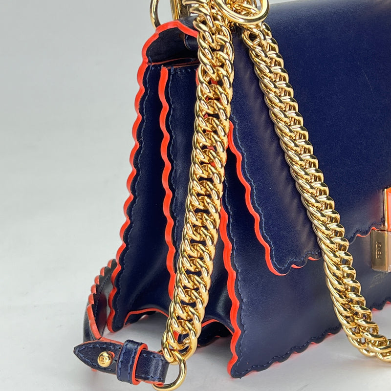 Kan I Small Shoulder bag in Calfskin, Gold Hardware