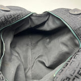Top handle bag in Canvas, Silver Hardware