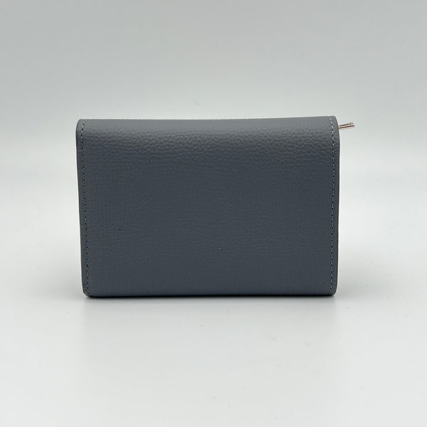 Anagram Compact Wallet Wallet in Calfskin, Silver Hardware