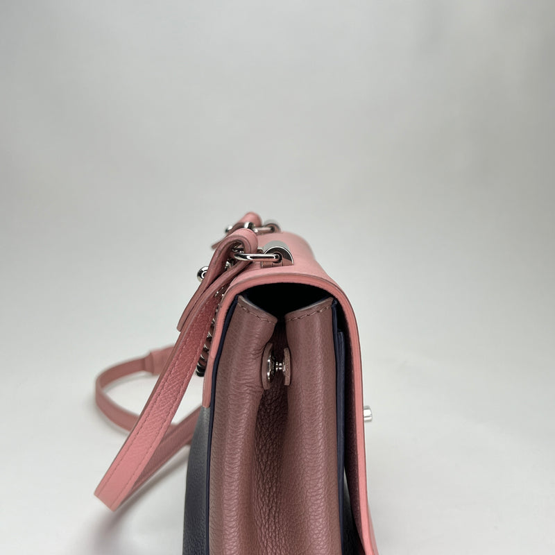 LockMe Tender Shoulder bag in Calfskin, Silver Hardware