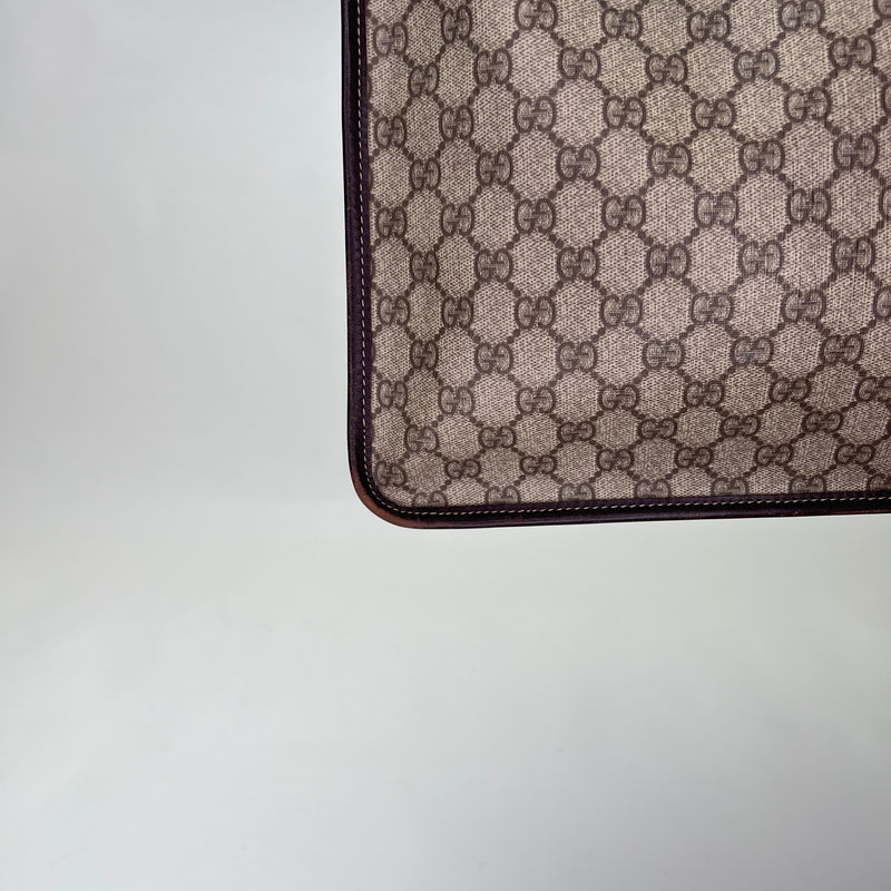 Gucci Monogram Tote One Size Briefcase in Coated canvas, Silver Hardware