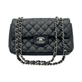Classic Double Flap Small Shoulder bag in Lambskin, Silver Hardware