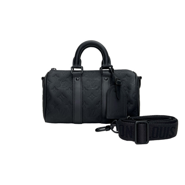 Keepall Bandouliere 25 Top handle bag in Calfskin, Lacquered Metal Hardware