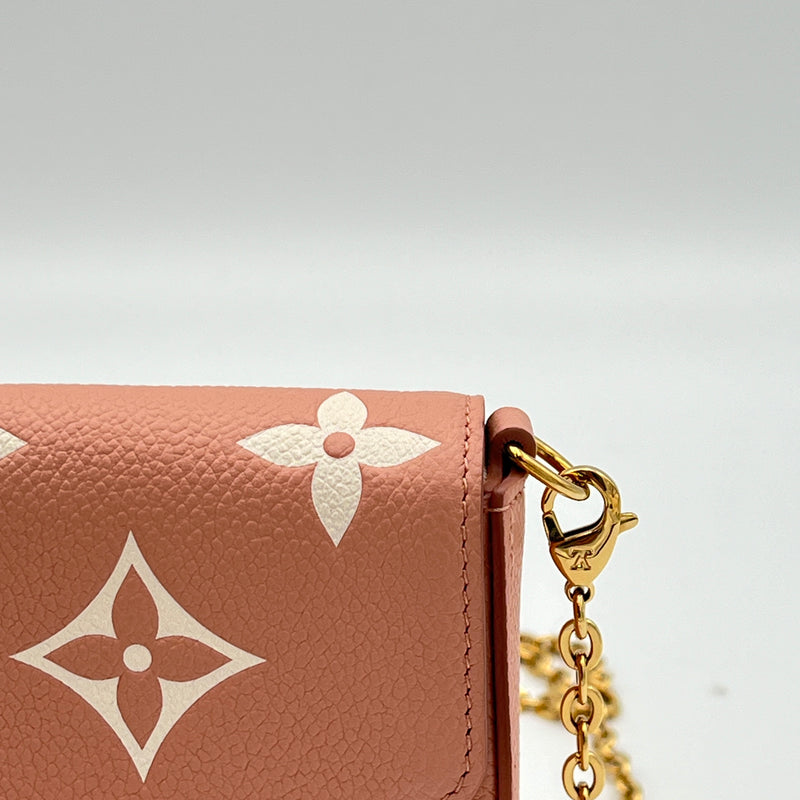 Felicie Wallet on chain in Monogram Empreinte leather, Gold Hardware