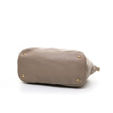 Vitello Daino Top handle bag in Calfskin, Gold Hardware