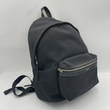 Logo  Backpack in Canvas, Silver Hardware