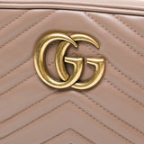GG Marmont Small Crossbody bag in Calfskin, Gold Hardware