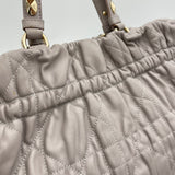 Gaufre Cannage Tote bag in Lambskin, Light Gold Hardware