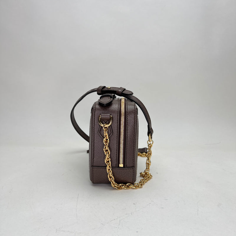 Ophidia Camera Crossbody bag in Coated canvas, Gold Hardware