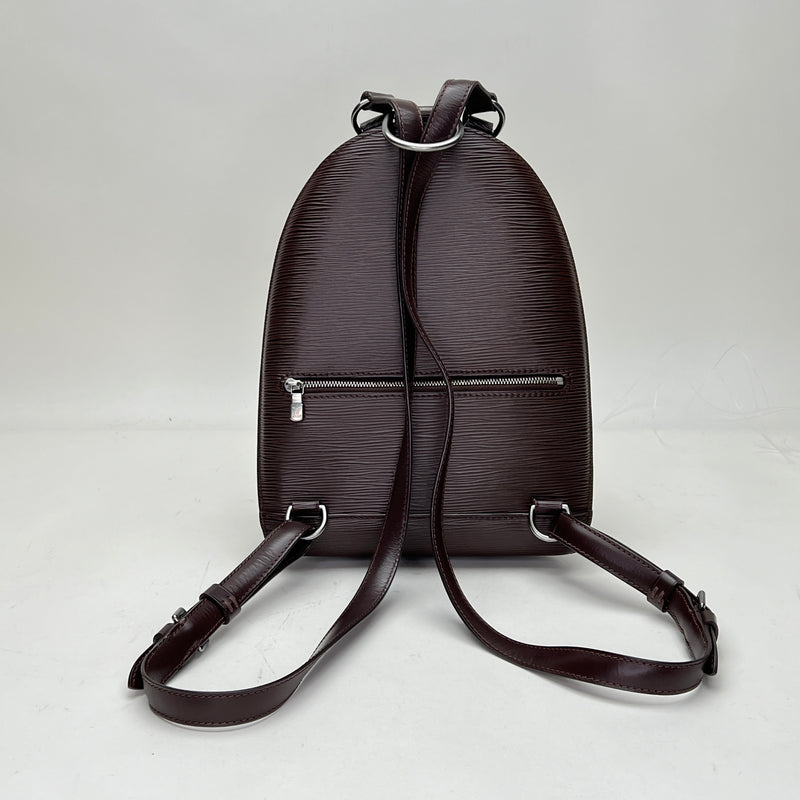 Mabillon Backpack in Epi leather, Silver Hardware