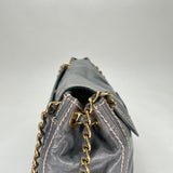 Pattina Vitello Shine Shoulder bag in Distressed leather, Gold Hardware