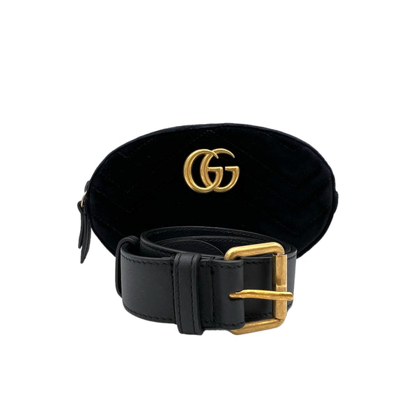 Marmont Belt bag in Velvet, Gold Hardware