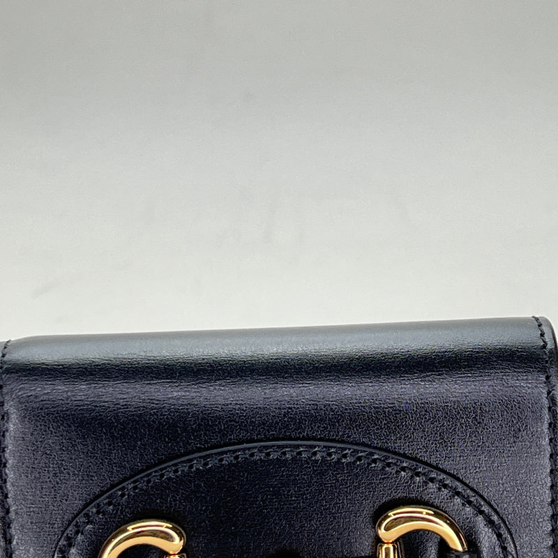 1955 Horsebit Wallet in Calfskin, Gold Hardware