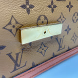 Reverse Dauphine MM Shoulder bag in Coated canvas, Gold Hardware