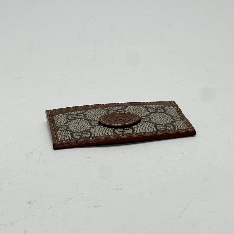 GG Supreme Card holder in Monogram coated canvas, N/A Hardware