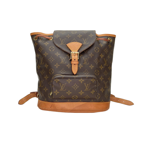 Montsouris PM Backpack in Monogram coated canvas, Gold Hardware