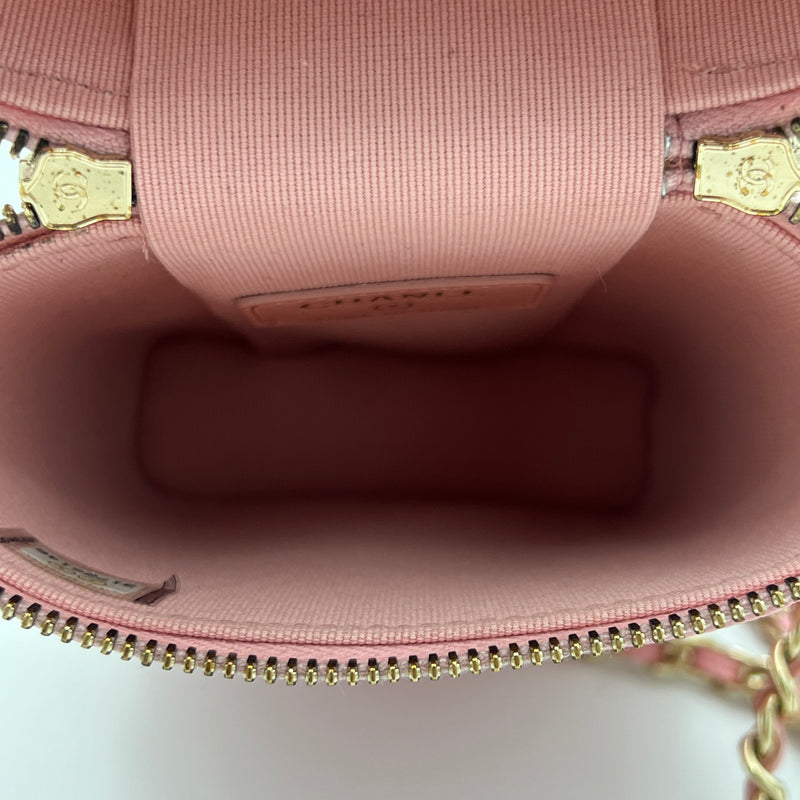 Vanity Phone Crossbody bag in Caviar leather, Gold Hardware