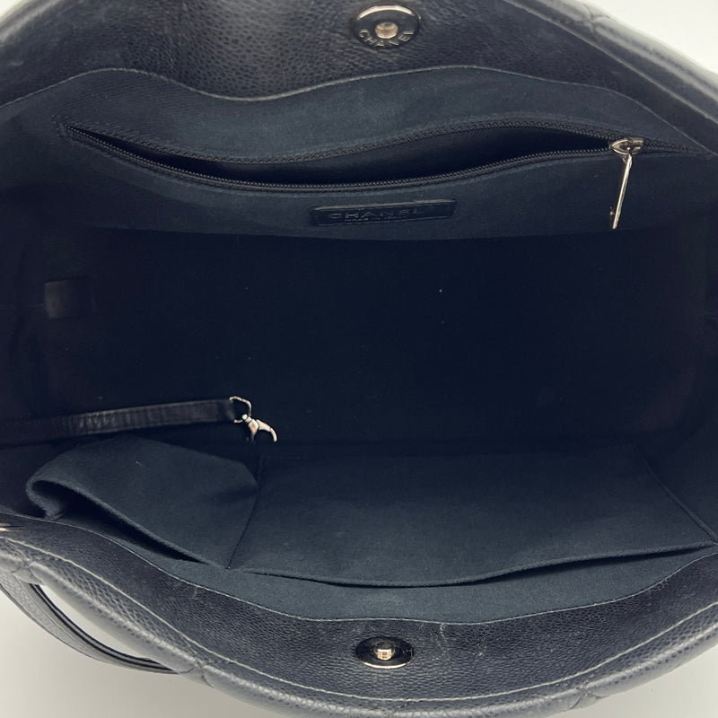 Matelasse Chain Tote bag in Caviar leather, Silver Hardware