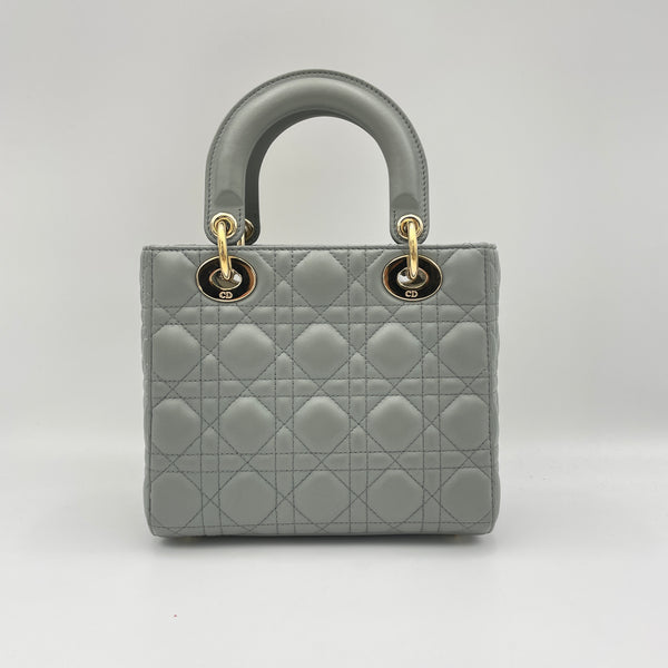 Lady Dior Small Top handle bag in Lambskin, Gold Hardware