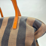 Pequin Striped Tote bag in Canvas, Gold Hardware