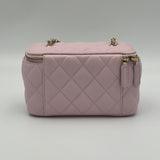 Quilted Vanity bag in Caviar leather, Light Gold Hardware
