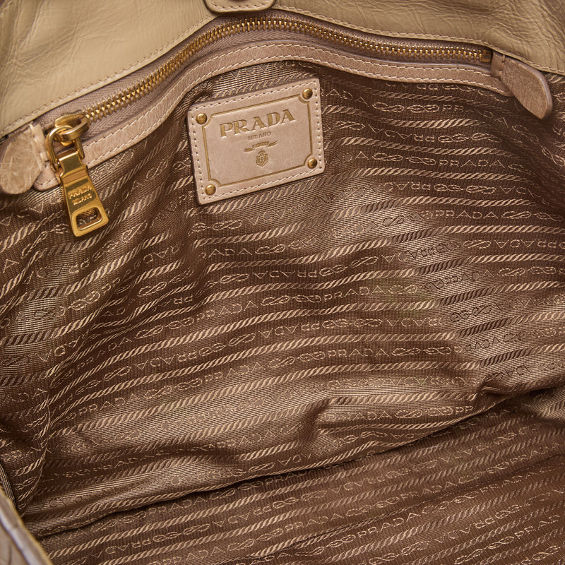Vitello Lux Top handle bag in Calfskin, Gold Hardware