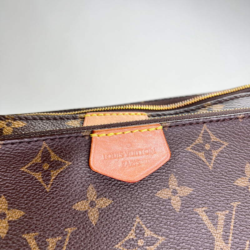 Multi Pochette Accessoires Shoulder bag in Monogram coated canvas, Gold Hardware
