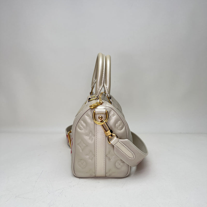 Speedy Valentines Day 22 Top handle bag in Monogram Empreinte leather, Gold Hardware