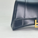 Hourglass Small Top handle bag in Calfskin, Gold Hardware