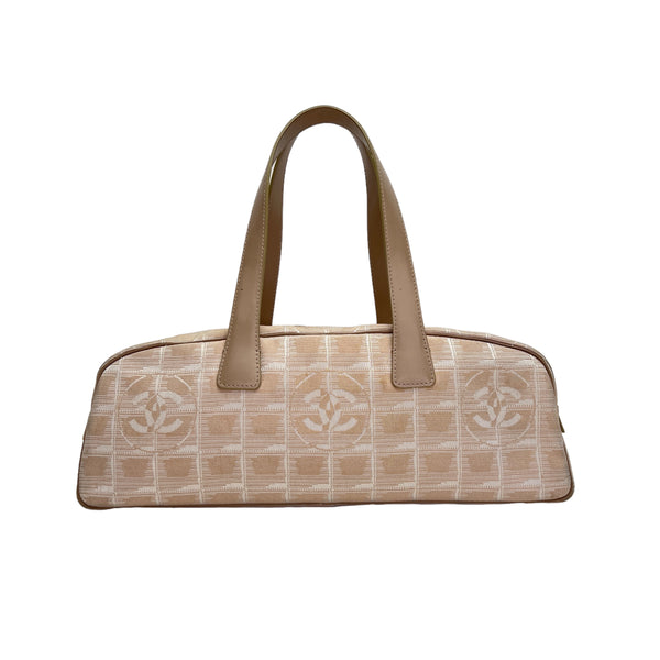 Travel Line Top handle bag in Jacquard, Silver Hardware