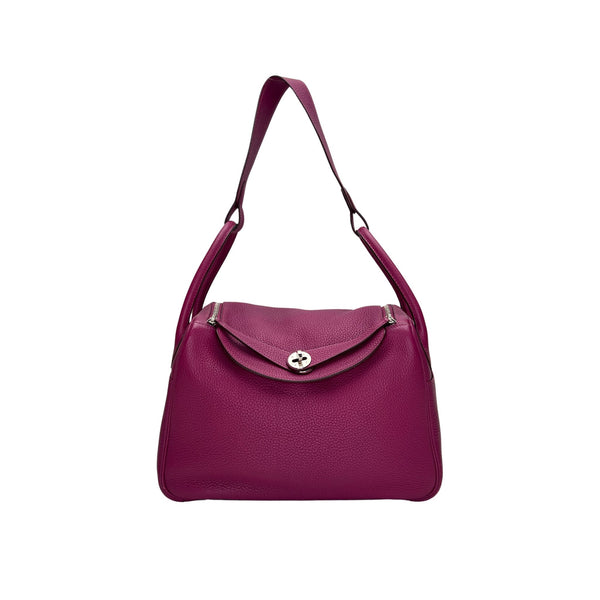 Lindy 30 Shoulder bag in Clemence Taurillon leather, Palladium Hardware