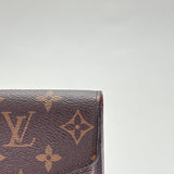 Sarah flap Wallet in Monogram coated canvas, Gold Hardware