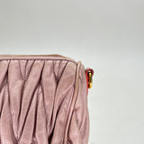 Mini Matelasse Shoulder Crossbody bag in Goat leather, Gold Hardware