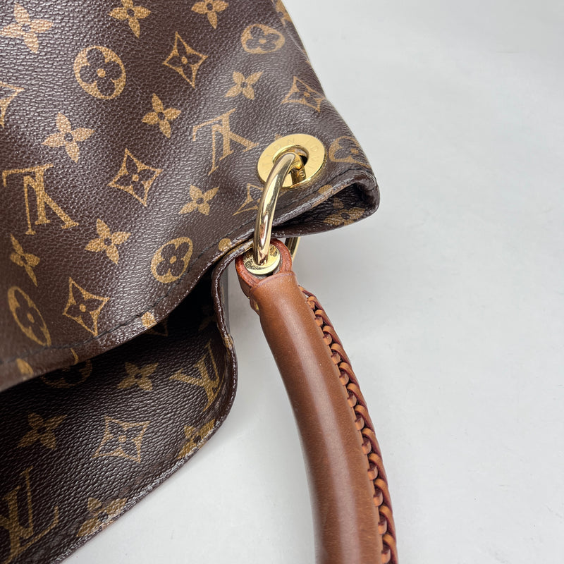 Artsy Top handle bag in Monogram coated canvas, Gold Hardware