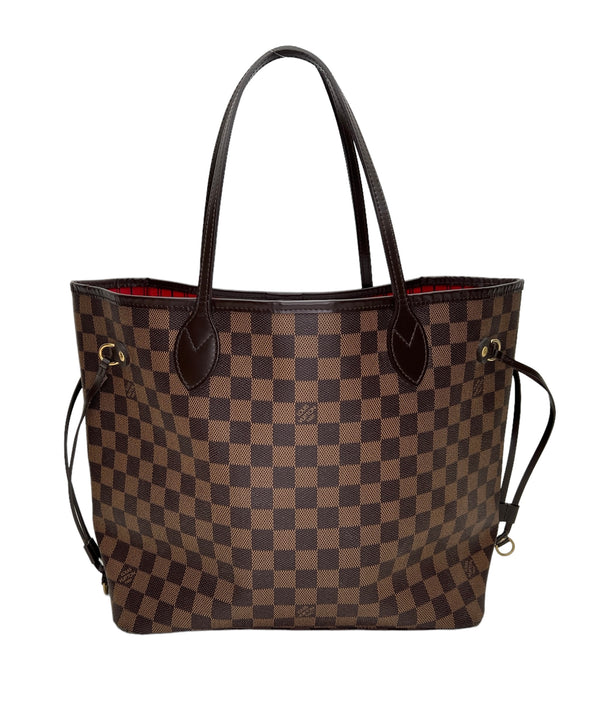 Neverfull MM Tote bag in Coated canvas, Gold Hardware