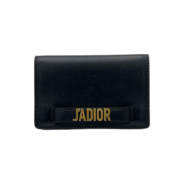 J'adior Wallet on chain in Lambskin, Gold Hardware