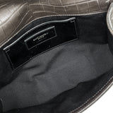 Kate Medium Shoulder bag in Crocodile Embossed Calfskin, Silver Hardware
