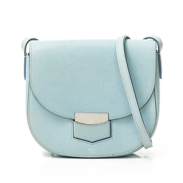 Trotteur Small Crossbody bag in Calfskin, Brushed Silver Hardware