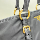 Tessuto Satchel Tote bag in Nylon, Gold Hardware